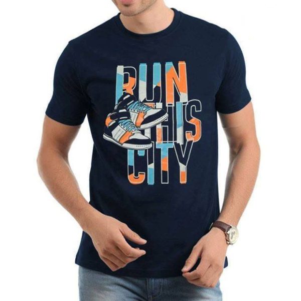 Premium Run This City Tshirt For Men -Run on the city - CLT001 Premium Run This City Tshirt For Men